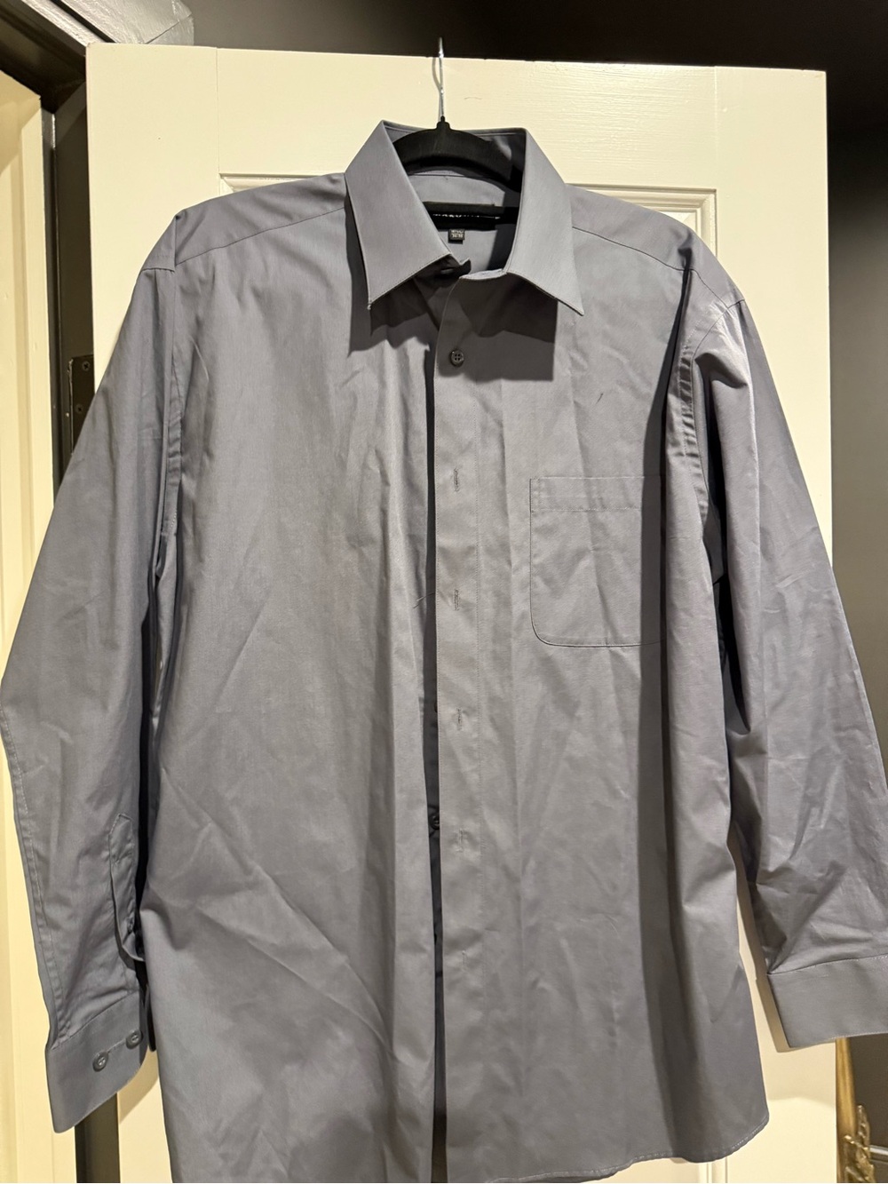 Marquis Men's Long-Sleeve Dress Size Shirt - Gray size 16.5 L (34-35)